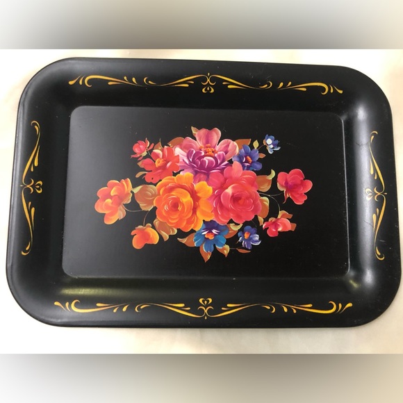 Vintage flora metal storage tray 4pcs- SMALL SIZE- - Picture 8 of 8